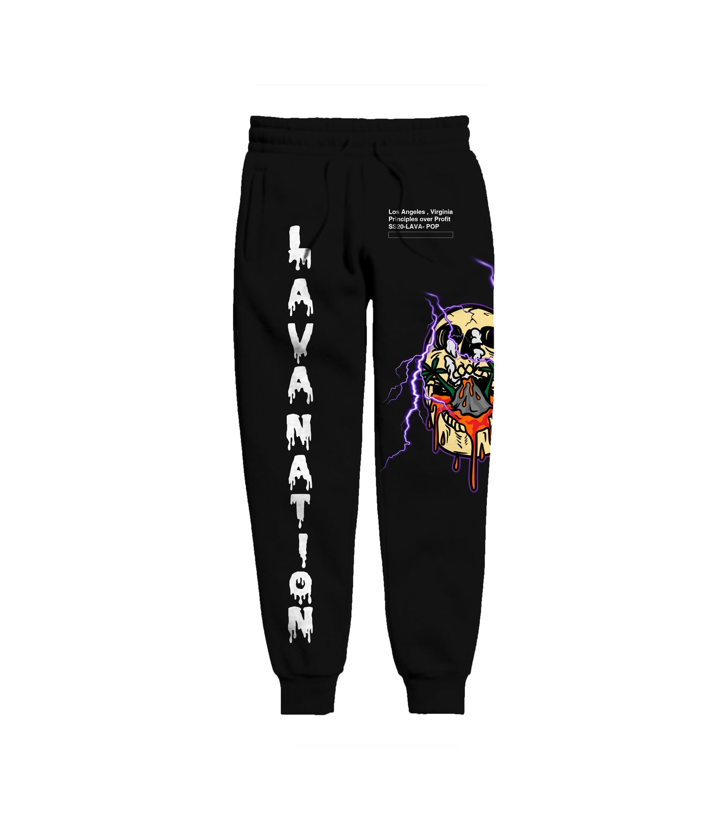 Lava Nation Black Sweat pants